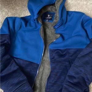 U.S. Polo Assn. Royal Blue and Charcoal Hoodie